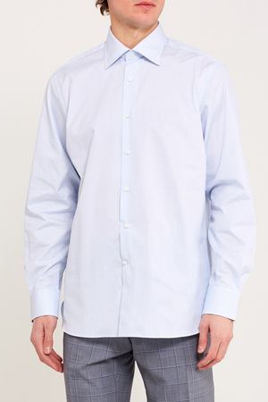 Голубая мужская рубашка Canali 179375563 вариант 4