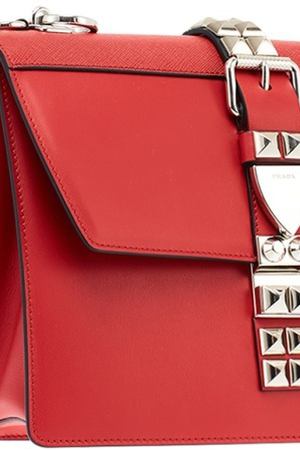Красная кожаная сумка с шипами Elektra Prada 4075745 купить с доставкой