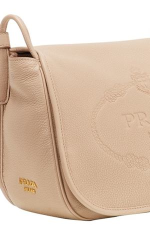 Бежевая сумка с тисненым логотипом Prada 4075837 купить с доставкой