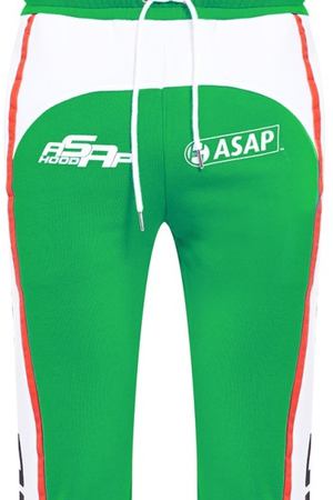 Зеленые спортивные брюки из хлопка Hoodlab 222077272 купить с доставкой