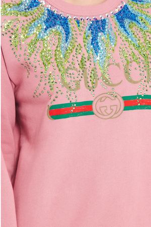 Хлопковый свитшот с кристаллами Gucci 47079280