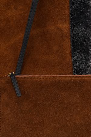 Замшевая коричневая сумка Ophidia Gucci 47079253