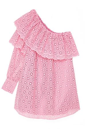 Розовое платье из вышитого хлопка MSGM 29680399 вариант 3