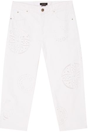 Белые джинсы с перфорированными орнаментами Isabel Marant 14080700 вариант 2 купить с доставкой