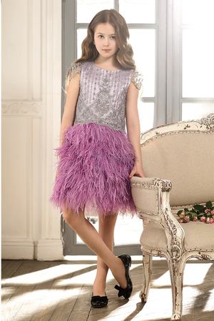 Фиолетовое платье с перьями Charmine Balloon and Butterfly 168380732 купить с доставкой