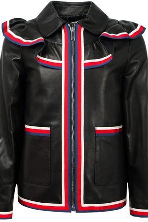 Кожаная куртка с воланом Gucci Kids 125683457 купить с доставкой