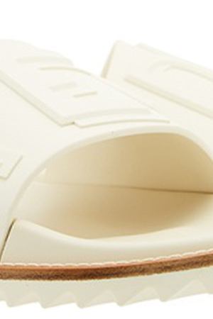 Белые сандалии с объемным логотипом Fendi 163283565 купить с доставкой