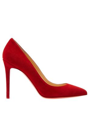 Красные замшевые туфли Pigalle 100 Christian Louboutin 10685357 вариант 3