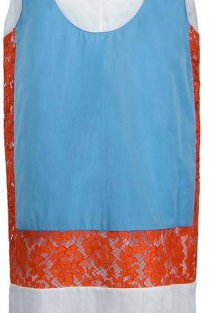 Комбинированное платье из хлопка Prada 4085944 вариант 2 купить с доставкой