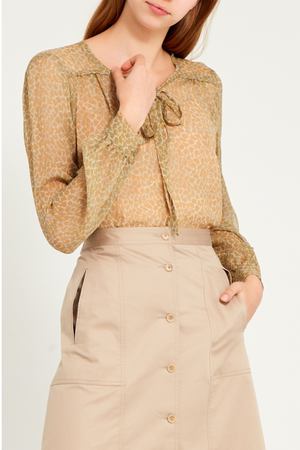 Шелковая блузка с леопардовым принтом Pablo de Gerard Darel 262187615 купить с доставкой