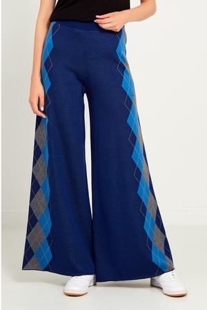 Трикотажные синие брюки с отделкой Stella McCartney 19390222