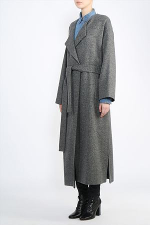 Пальто с запахом Alexander Terekhov Alexander Terekhov СТ138/2744.901/W18 Серый купить с доставкой