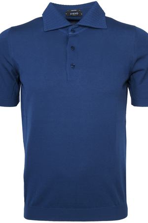 Хлопковая футболка-поло Svevo Svevo 82132SE17/т. Синий купить с доставкой