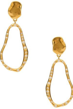 Золотистые серьги с кристаллами Nina Copine Jewelry 264392124 купить с доставкой
