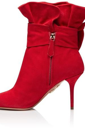 Красные замшевые ботильоны Palace Bootie 85 Aquazzura 97592449