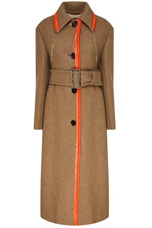 Бежевое пальто с контрастной отделкой Marni 29493212 купить с доставкой