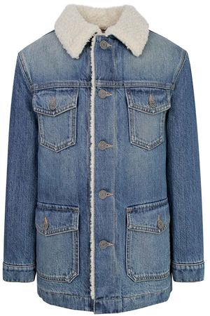 Джинсовая куртка с вышивкой Gucci Kids 125694391 купить с доставкой