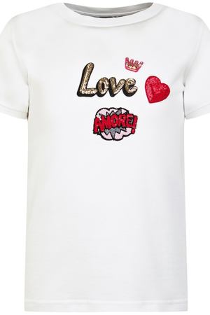 Белая футболка с аппликацией Dolce & Gabbana Kids 120794675 купить с доставкой