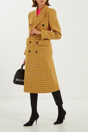 Желтое пальто в клетку Balenciaga 39795333