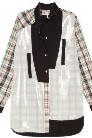 Контрастная хлопковая рубашка Loewe 80695361 вариант 3 купить с доставкой