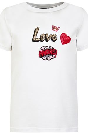 Белая футболка с аппликацией Dolce & Gabbana Kids 120796393 купить с доставкой