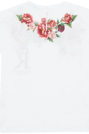 Белая футболка с принтом и кристаллами Dolce & Gabbana Kids 120798150 купить с доставкой