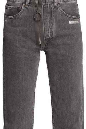 Серые джинсы с логотипами Off-White 220297774 купить с доставкой
