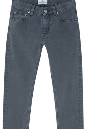 Серые джинсы из хлопка Stone Island 132998647 купить с доставкой