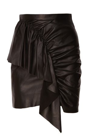 Кожаная мини-юбка с драпировкой Nela Isabel Marant 14099060 купить с доставкой