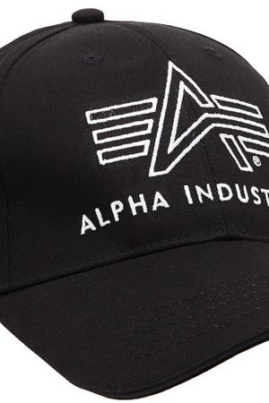 Черная кепка с вышитым логотипом Alpha Industries 2756101433 купить с доставкой