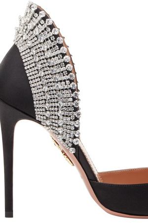 Черные туфли Concorde Crystal Peep Toe 105 Aquazzura 975103319 купить с доставкой