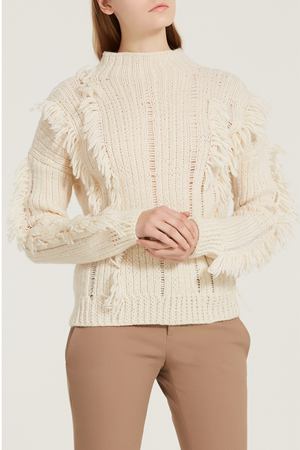 Белый свитер с бахромой Chapurin 77857503 купить с доставкой