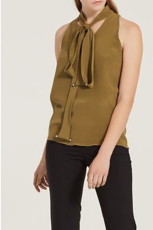 Блуза без рукавов цвета хаки Chapurin 778102924 купить с доставкой