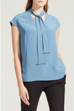 Голубая блуза с короткими рукавами Chapurin 778102922 купить с доставкой