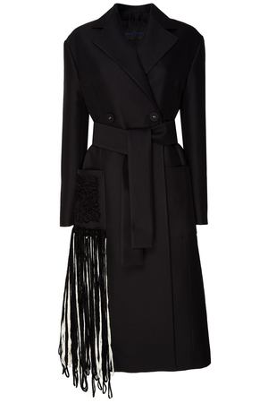 Черное пальто с бахромой Proenza Schouler 182102500 вариант 3 купить с доставкой