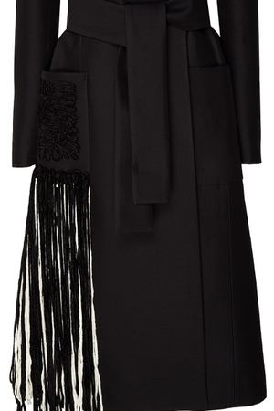 Черное пальто с бахромой Proenza Schouler 182102500 вариант 2 купить с доставкой