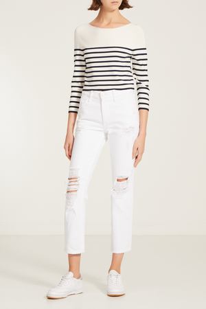 Белые джинсы с прорезями Alexander Wang 367103392 купить с доставкой