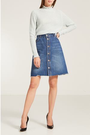 Джинсовая юбка с пуговицами Mih Jeans 173103482 купить с доставкой