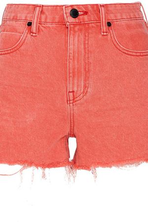 Красные шорты с эффектом поношенности T by Alexander Wang 368104499 купить с доставкой