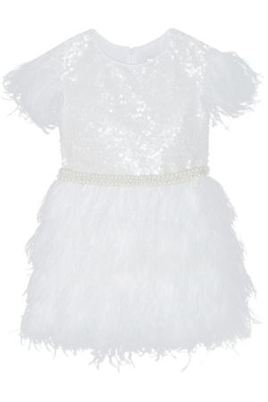 Белое платье с перьями и пайетками White Princess Balloon and Butterfly 1683106787 купить с доставкой