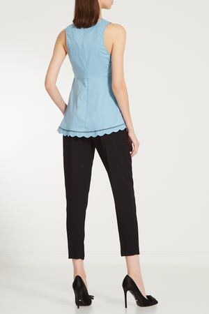 Голубая блузка с отделкой Elisabetta Franchi 1732107385 вариант 3