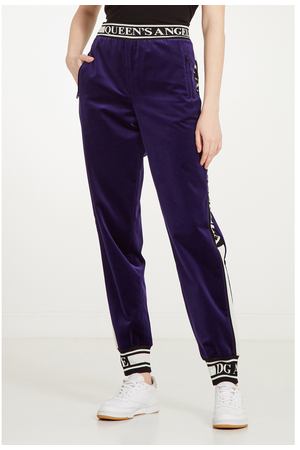 Фиолетовые велюровые брюки Dolce & Gabbana 599109800 купить с доставкой