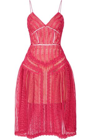 Розовое ажурное платье Self-Portrait 532109848 купить с доставкой