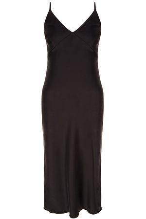 Шелковое черное платье-комбинация Ruban 188110479 купить с доставкой