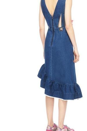 Платье из денима с воланом SJYP 748216 купить с доставкой
