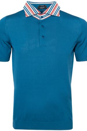 Хлопковая футболка-поло Svevo Svevo 82128SE17/ Синий полосат.воротн купить с доставкой
