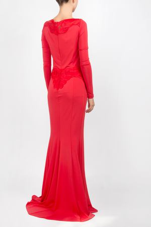 Платье с кружевной отделкой Blumarine Blumarine 5739-красн. круж купить с доставкой