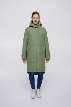 Пальто зимнее Buttermilk Garments Quilted Coat oil green купить с доставкой