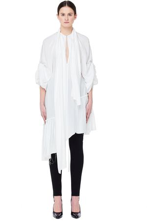 Белое асимметричное платье Ann Demeulemeester 1802-2250-136-002 купить с доставкой