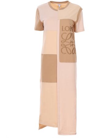 Платье-футболка Loewe Loewe S6286331CR 2140 Коричневый, Кремовый купить с доставкой